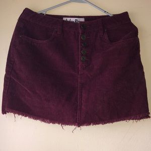 Burgundy Jean skirt